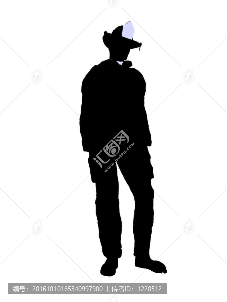 男性消防員插圖剪影
