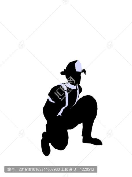 男性消防員插圖剪影