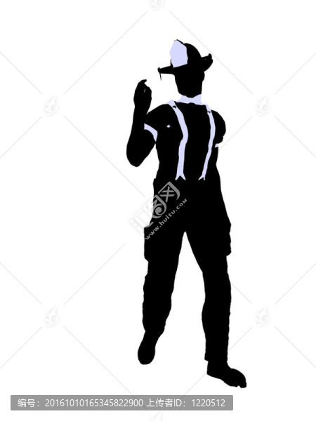 男性消防員插圖剪影