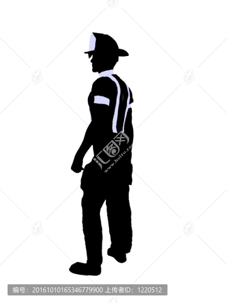 男性消防員插圖剪影
