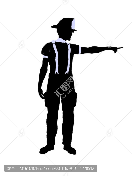 男性消防員插圖剪影