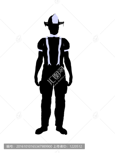男性消防員插圖剪影