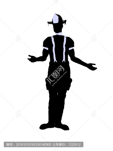 男性消防員插圖剪影