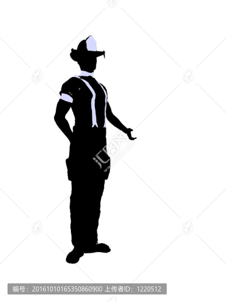 男性消防員插圖剪影