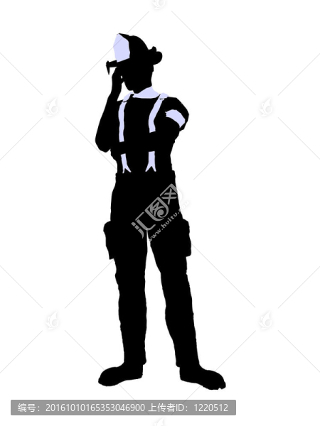 男性消防員插圖剪影
