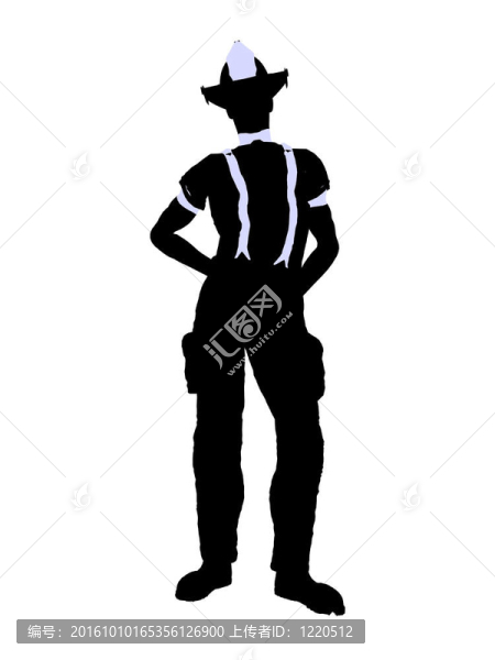 男性消防員插圖剪影