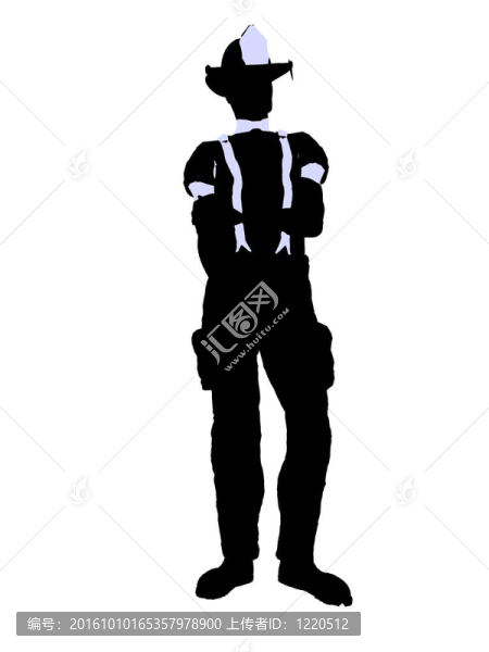 男性消防員插圖剪影