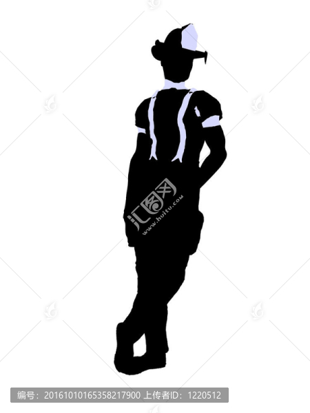 男性消防員插圖剪影