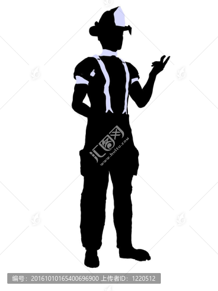 男性消防員插圖剪影