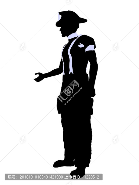 男性消防員插圖剪影