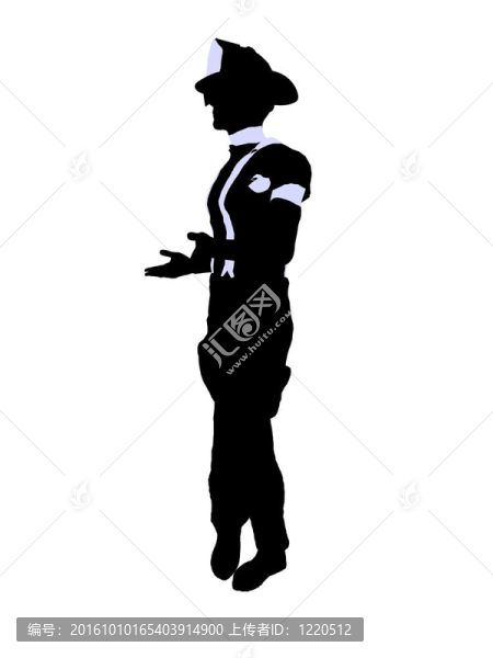 男性消防員插圖剪影