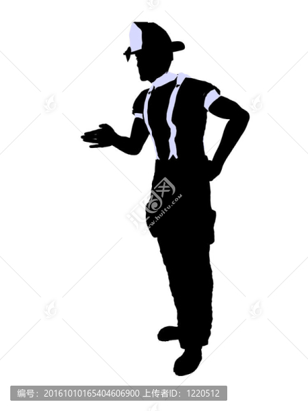 男性消防員插圖剪影