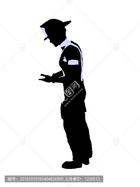 男性消防員插圖剪影