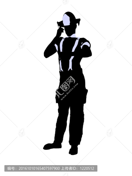 男性消防員插圖剪影