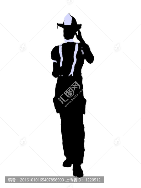 男性消防員插圖剪影