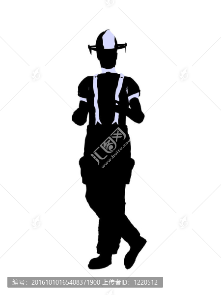 男性消防員插圖剪影