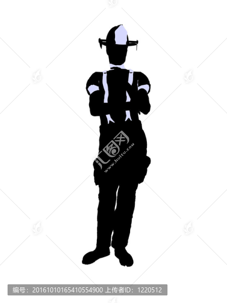 男性消防員插圖剪影