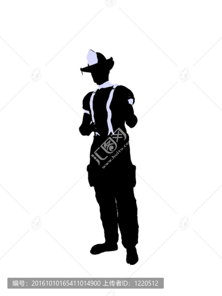 男性消防員插圖剪影