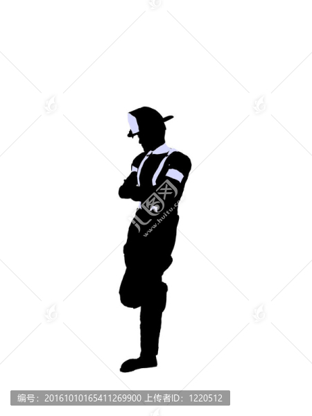 男性消防員插圖剪影