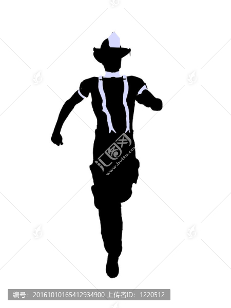 男性消防員插圖剪影