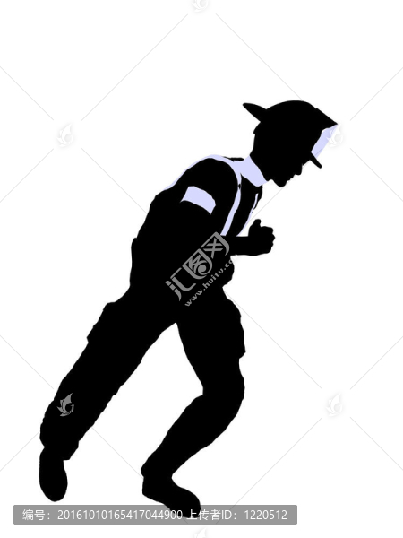 男性消防員插圖剪影