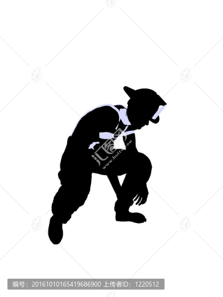 男性消防員插圖剪影