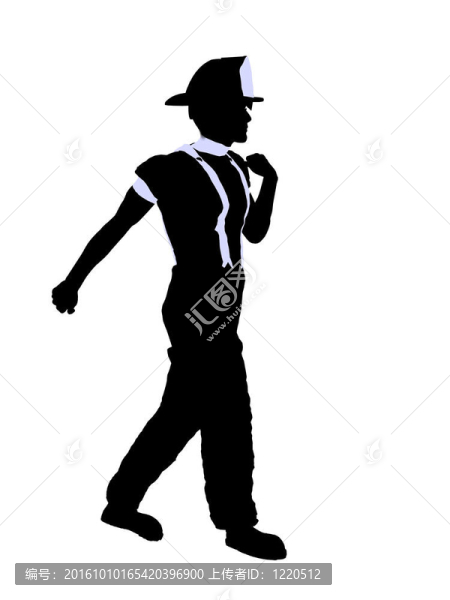 男性消防員插圖剪影