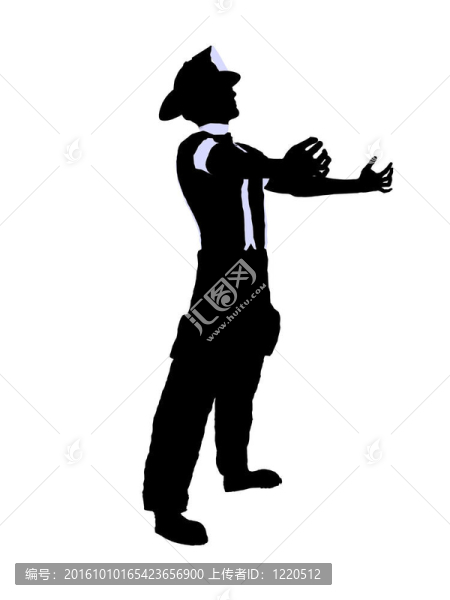 男性消防員插圖剪影
