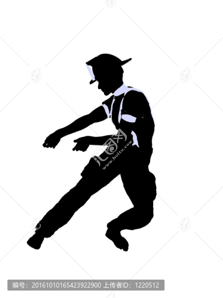 男性消防員插圖剪影
