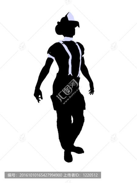 男性消防員插圖剪影