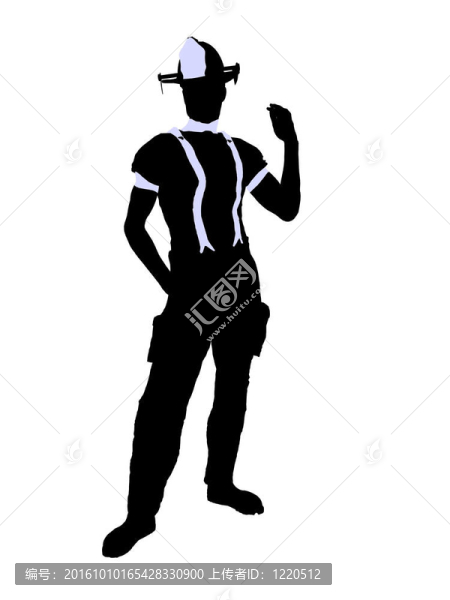 男性消防員插圖剪影
