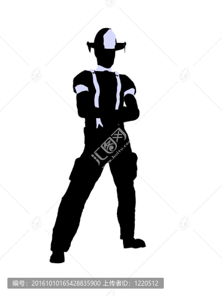 男性消防員插圖剪影