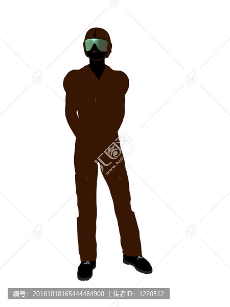 男飛行員插圖剪影
