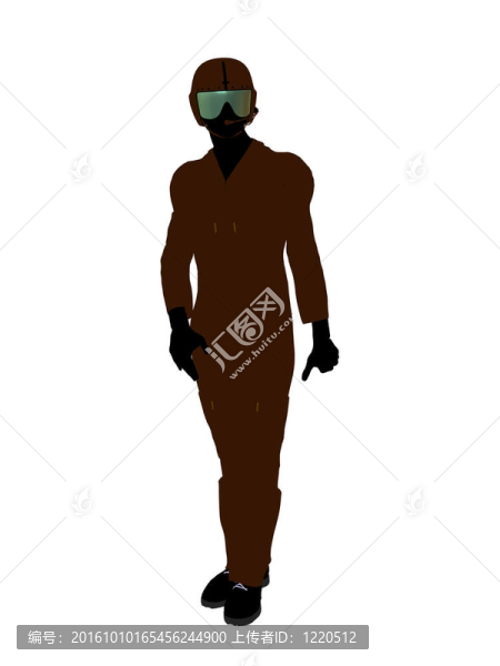 男飛行員插圖剪影