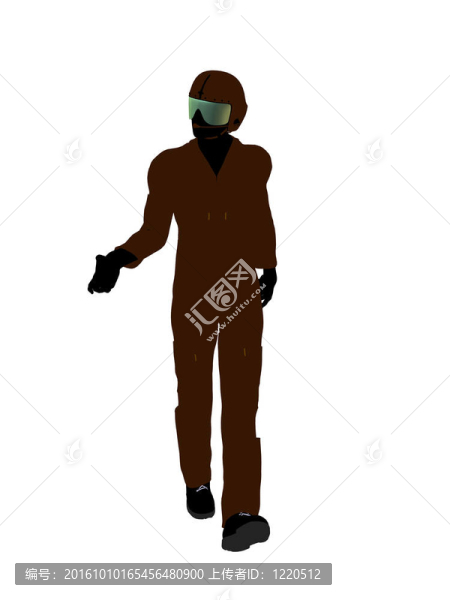 男飛行員插圖剪影