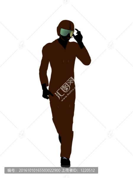 男飛行員插圖剪影