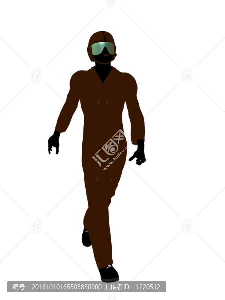 男飛行員插圖剪影