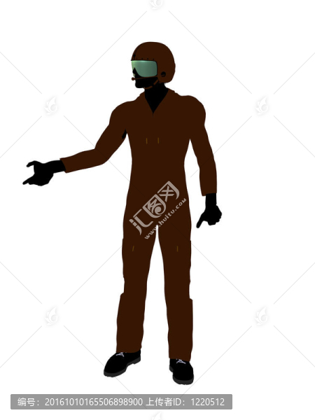 男飛行員插圖剪影