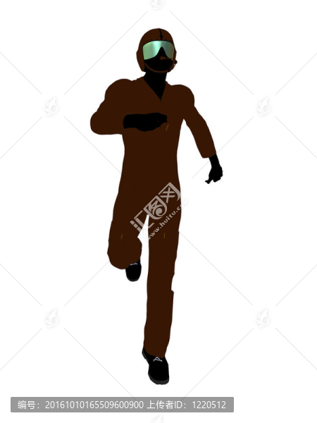 男飛行員插圖剪影
