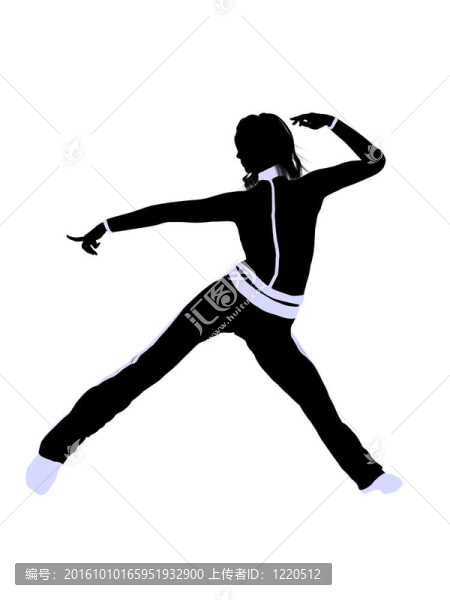 女性城市舞蹈插畫(huà)剪影