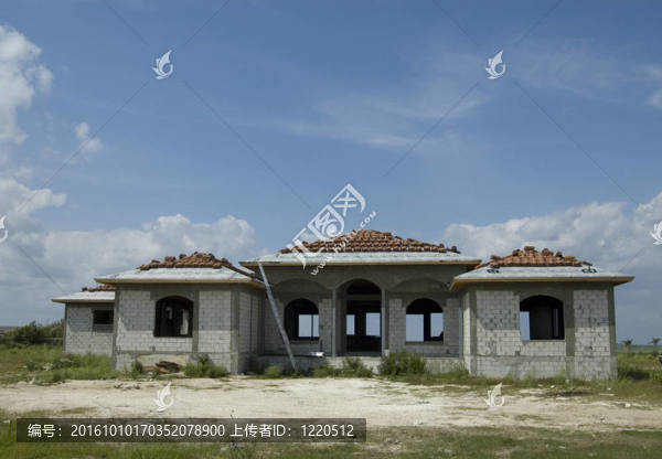 建筑正在建造中的豪華住宅
