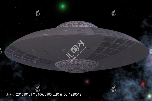 不明飛行物從Outerspace背景包含裁剪為主要對象的路徑/切割路徑