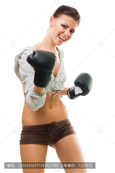 堅(jiān)強(qiáng)自信的女子拳擊