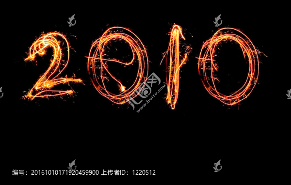 2010寫(xiě)在一行的煙花在黑色的背景