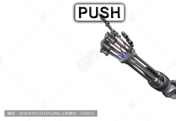 機器人手推按鈕