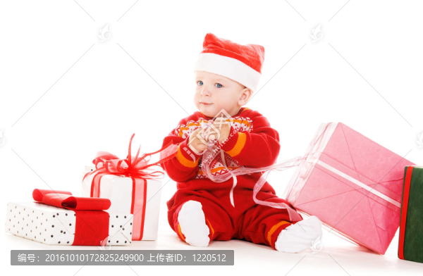 圣誕圣誕禮物的圣誕老人助手