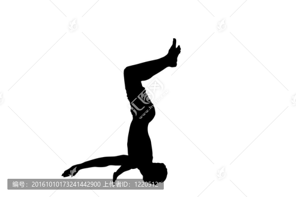 一個(gè)體操運(yùn)動(dòng)員誰(shuí)執(zhí)行空中翻筋斗的剪影