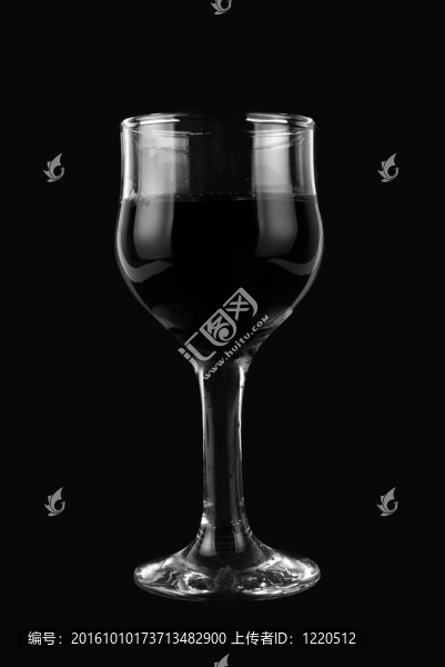 黑白葡萄酒杯