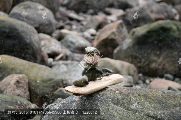 inukshuk,-斯坦利公園；溫哥華加拿大；公元前；