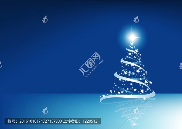 藍(lán)色抽象的圣誕